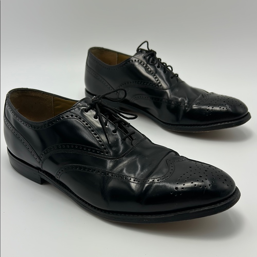 Johnston & Murphy Black Oxford Dress Shoes Men's‎ 10M Lace Up Formal Business